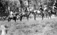 Horseback tug-o-war.