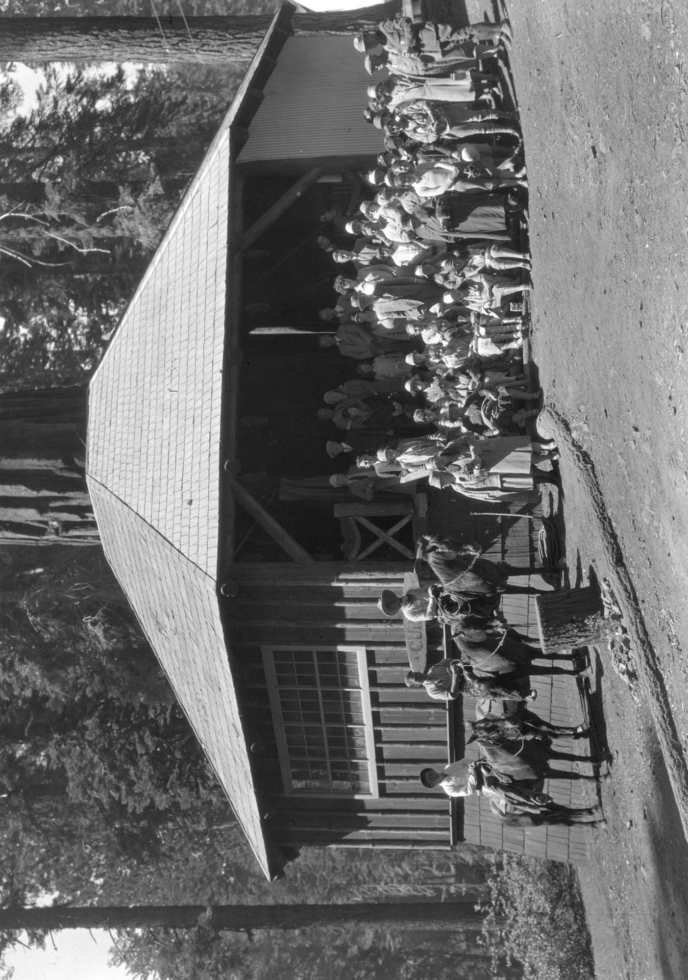 Structure behind Mariposa Grove cabin. [1st Big Trees Lodge - W Tweed 9/21/2015].