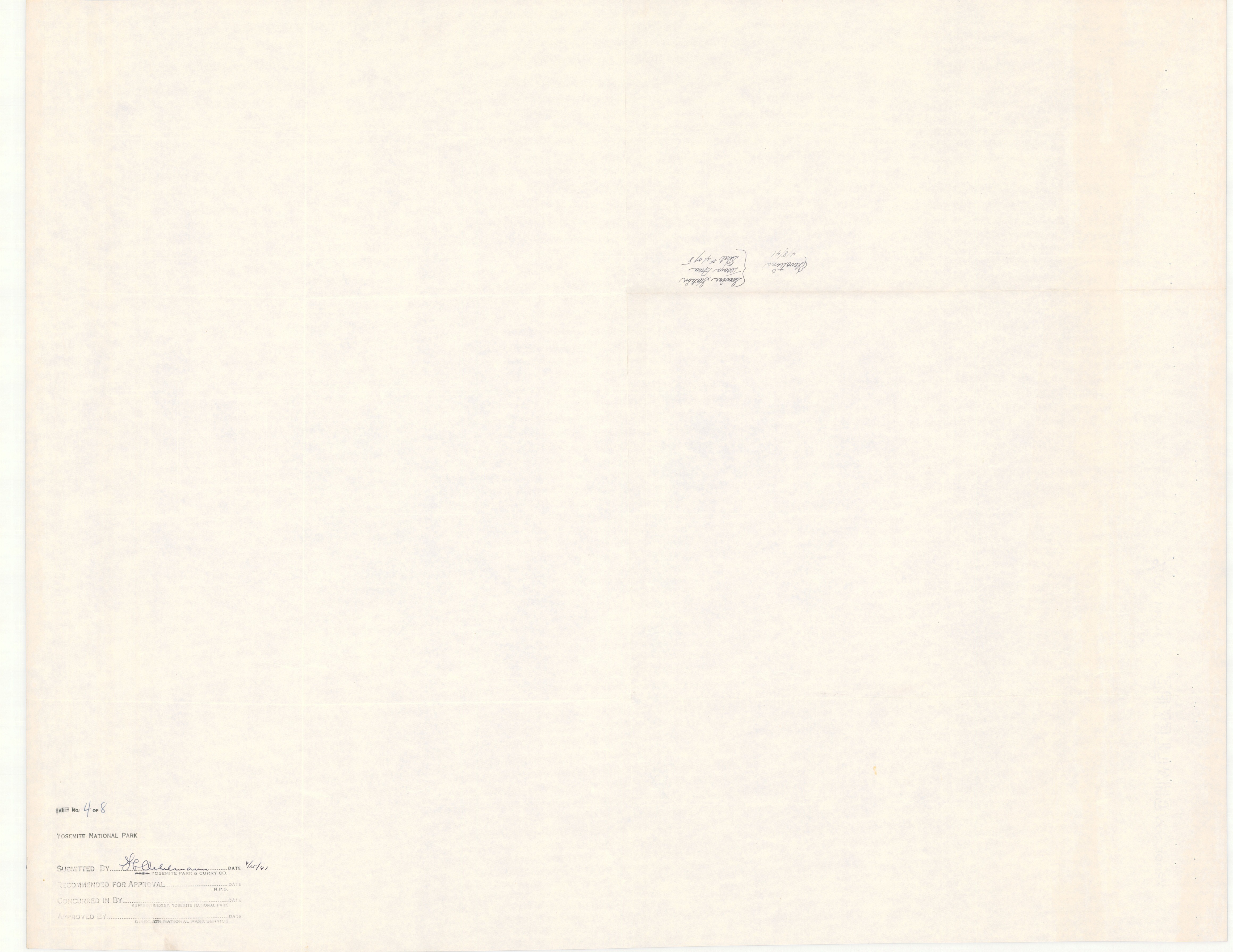 Back of Elevations A Service Station Tequoia Area Yosemite National Park to Replace Existing Service Station