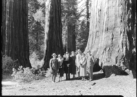 Congressional party. L-R: Col. Thomson, Supt.; Mrs. Austin; Senator Van Nuys; Mrs. Van Nuys; Senator Hebert; Mrs. Hebert; Senator Austin