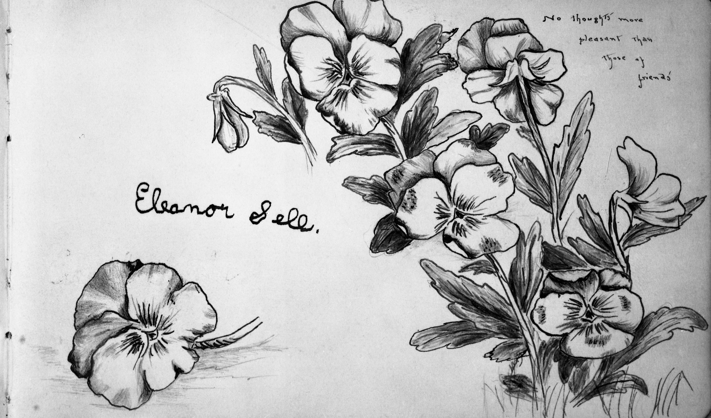 Autograph of Eleanor Sell. Copied from the autograph books of Dorothy & Nellie Atkinson. Copied courtesy Bonnie Douthit. Copied October 1980 by Michael Dixon.