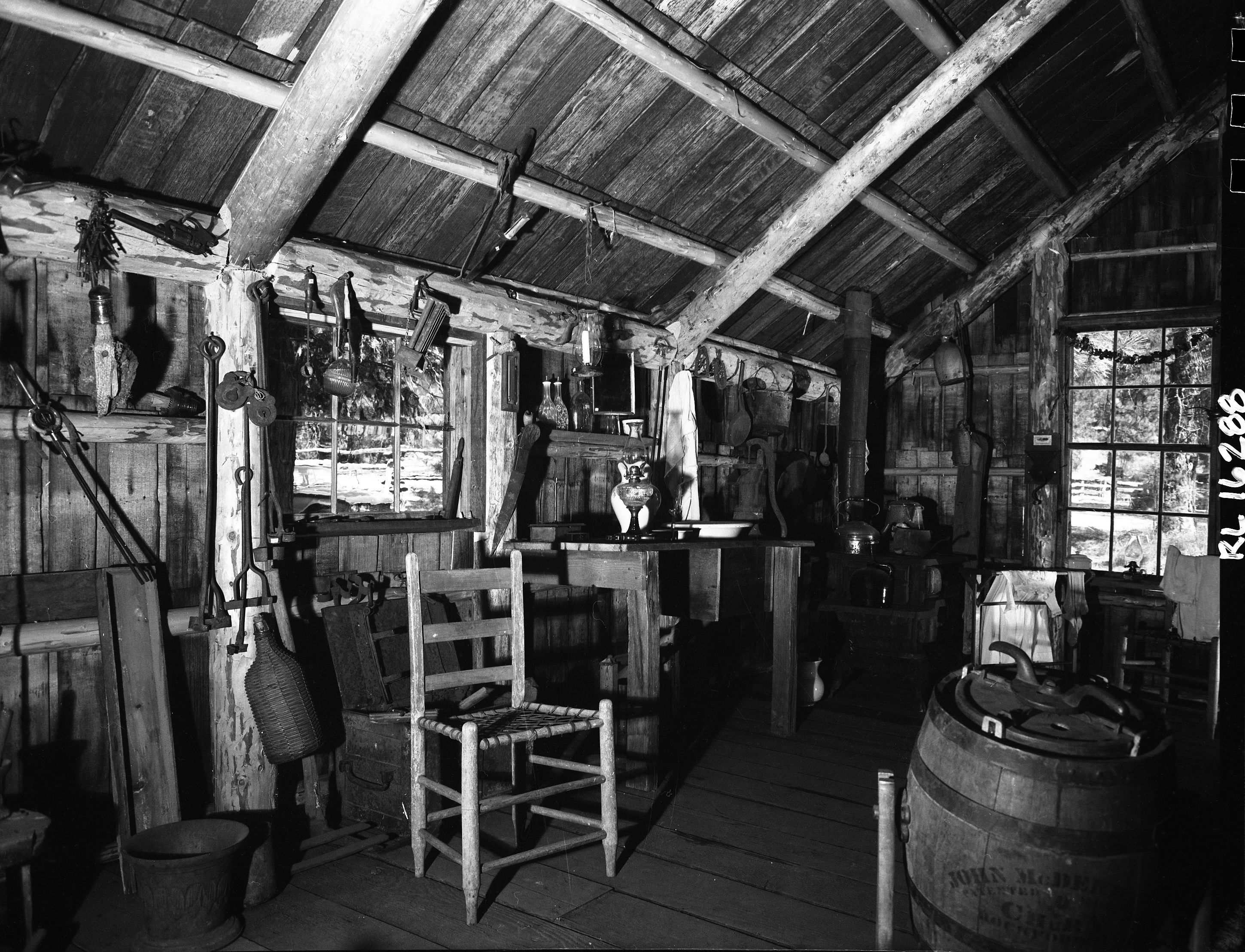 Interior of Hodgon cabin.