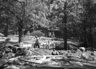 Work in Tecoya Residence area, hopsital in background.