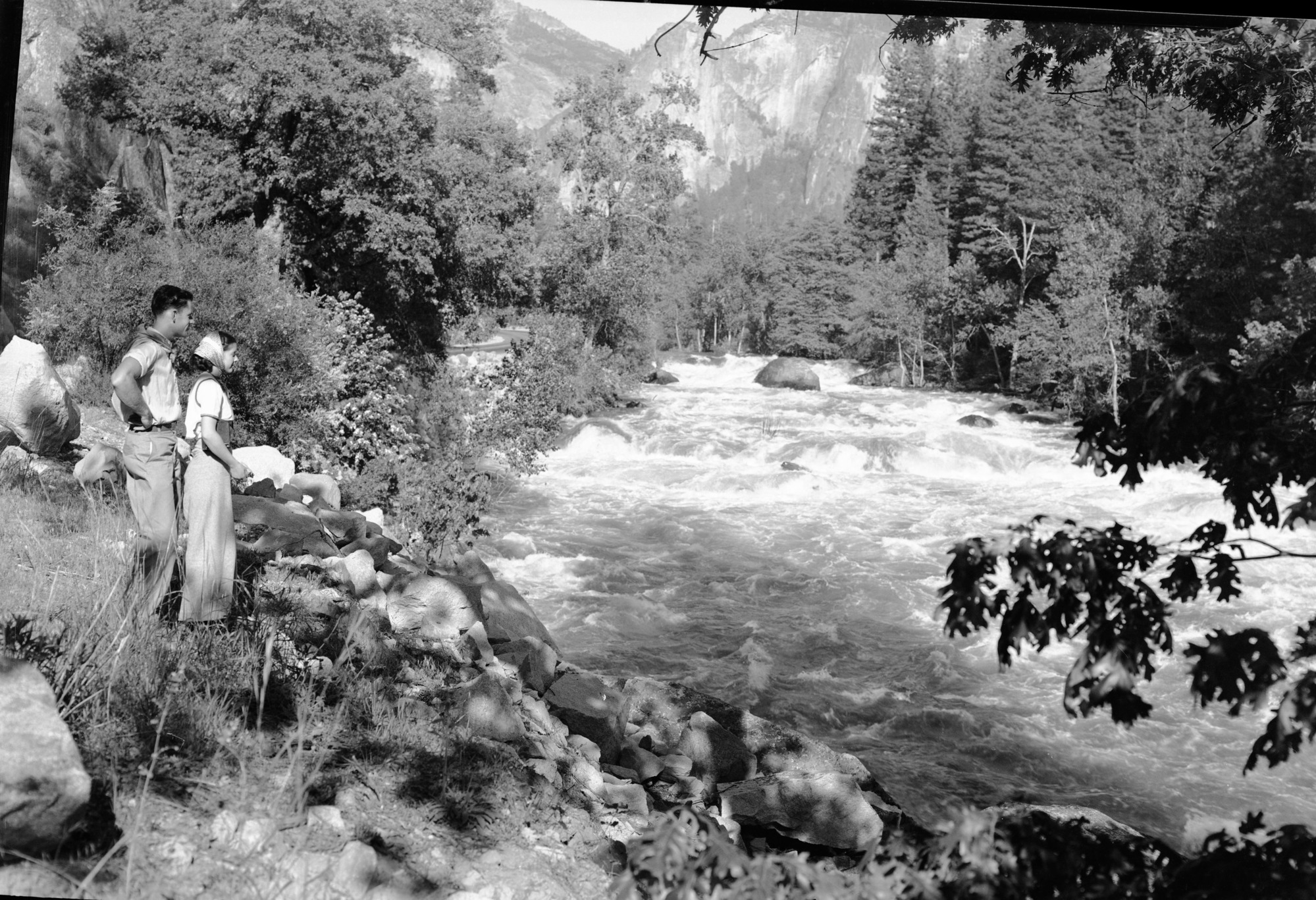 Merced River gorge and rapids.
