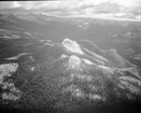 Aerial photograph of Mt. Starr King from flight over park.
