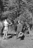 Mrs. F.D. Roosevelt with Colonel C.G. Thomson.