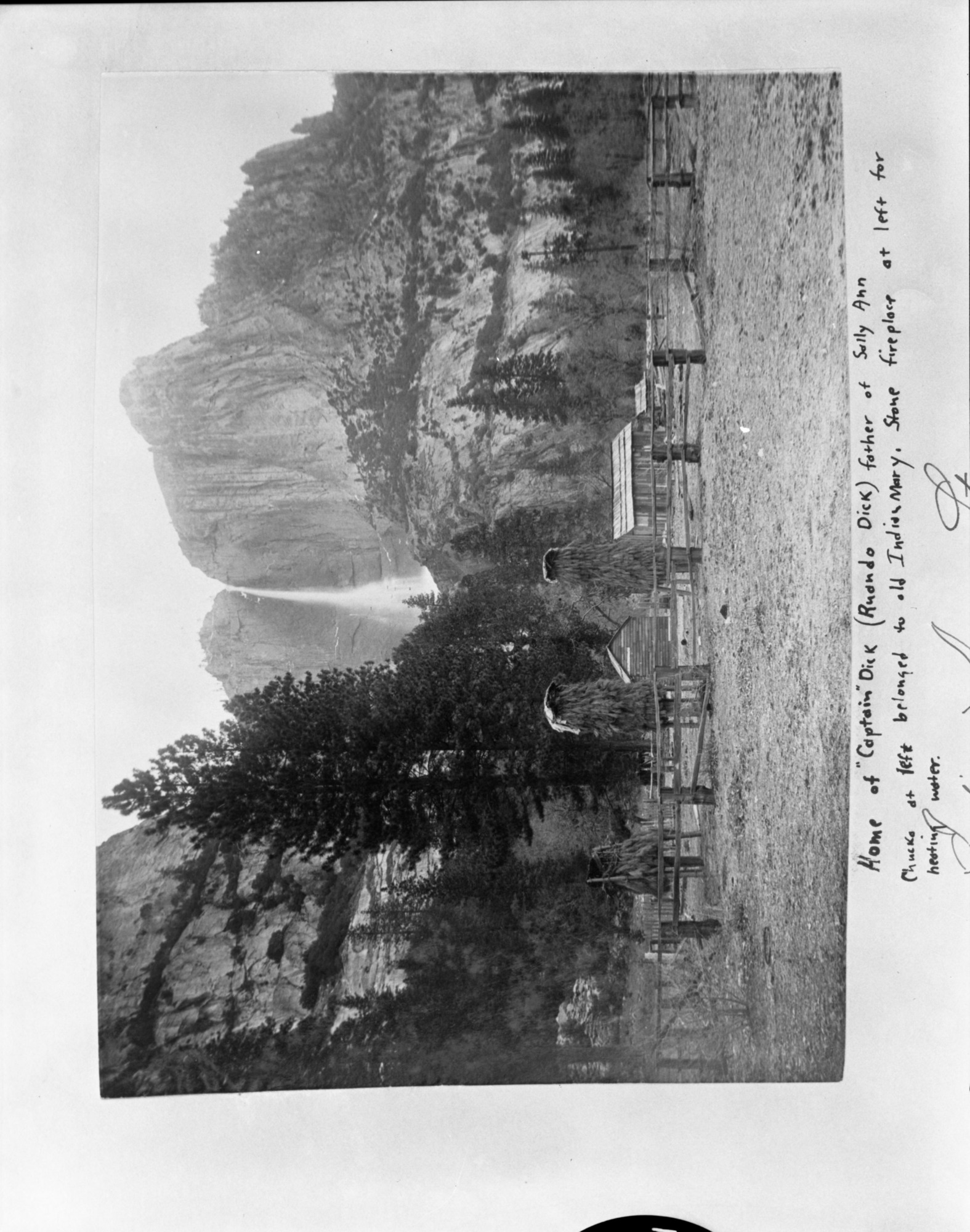 Home of Captain Dick. Original in the YNP Collection (in an album). Copied by Michael Dixon, June, 1981.