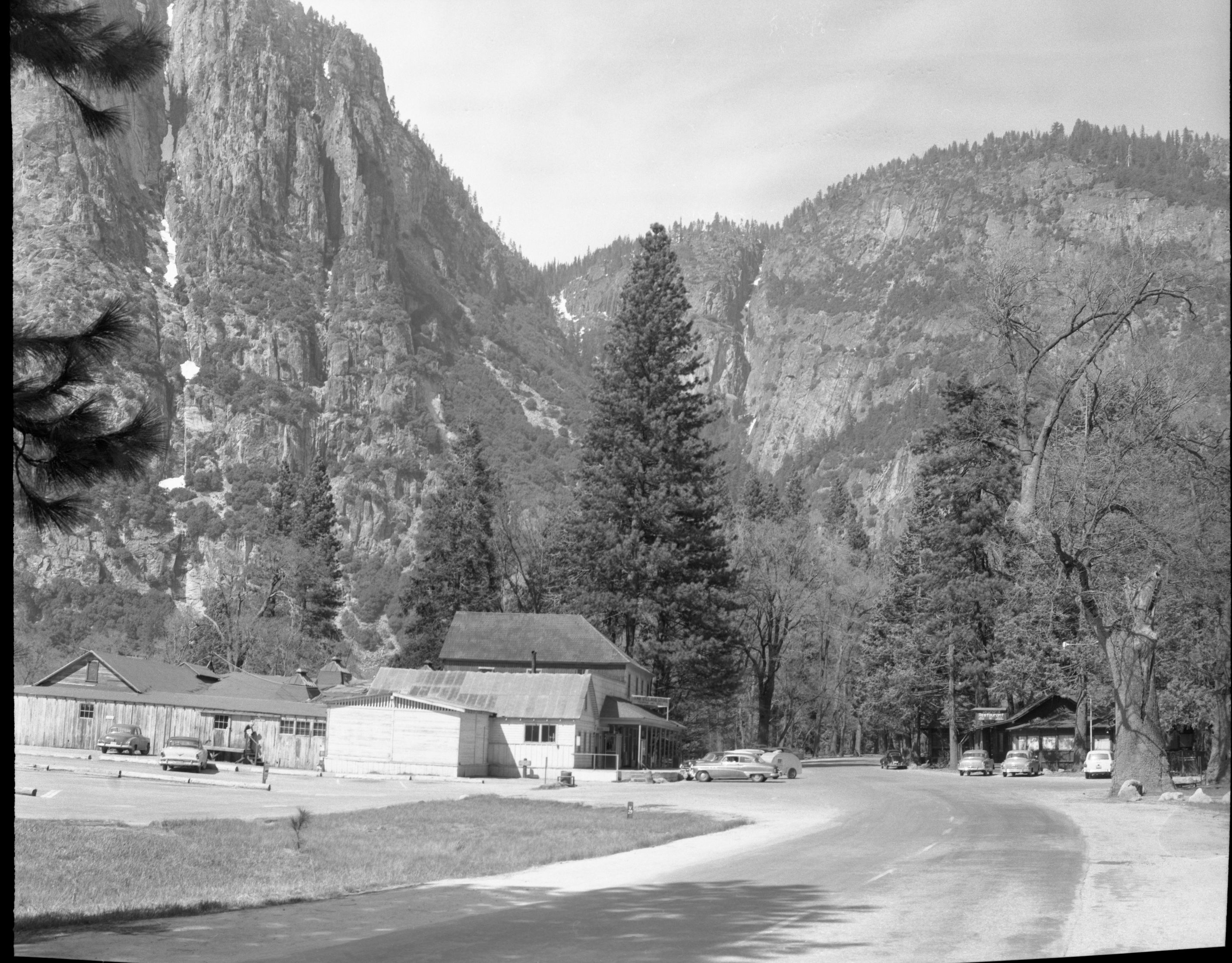 View of structures to be eradicated under Misson 66 in Yosemite.