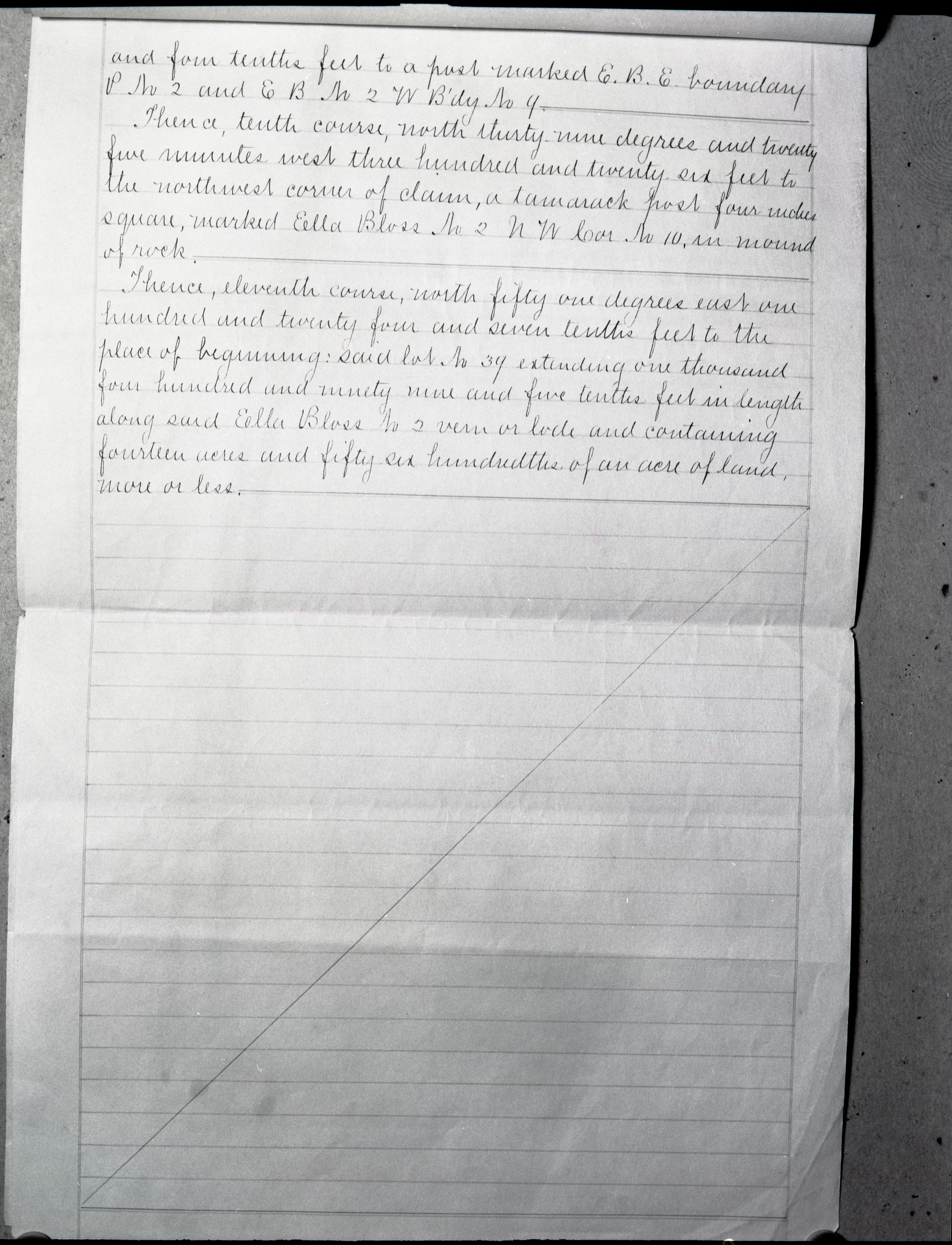 Document pertaining to the Tioga Mines. Originals in the Yosemite collection. See also RL-13,130-13,145