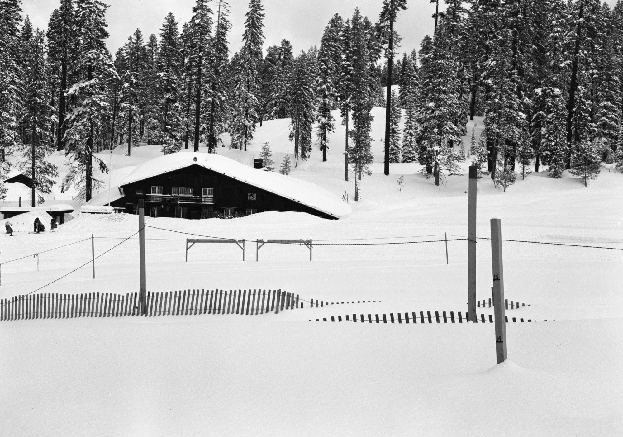 Under heavy snow depth (14 ft.)