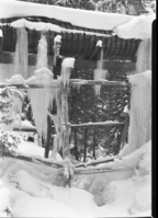 Ice from leaky pipeline near Power House. Job No. 102.