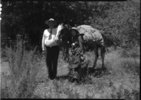 Henrietta McKaughan, newspaper woman from honolulu, Hawaii who hiked into Yosemite with pack horse. Left Sonora June 12 and planned to spend summer in Yosemite. See letter in Bio file.