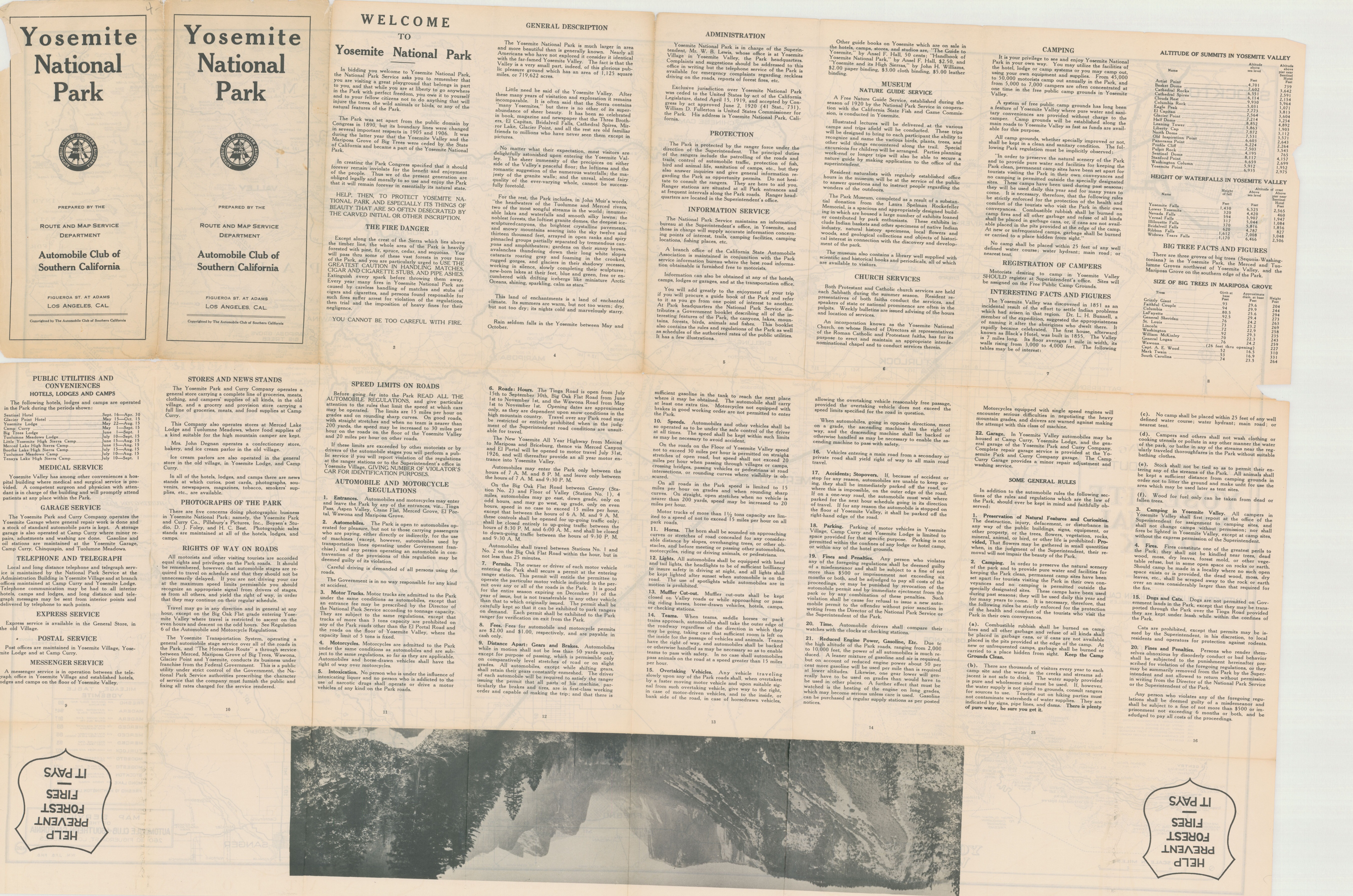 Yosemite National Park Brochure