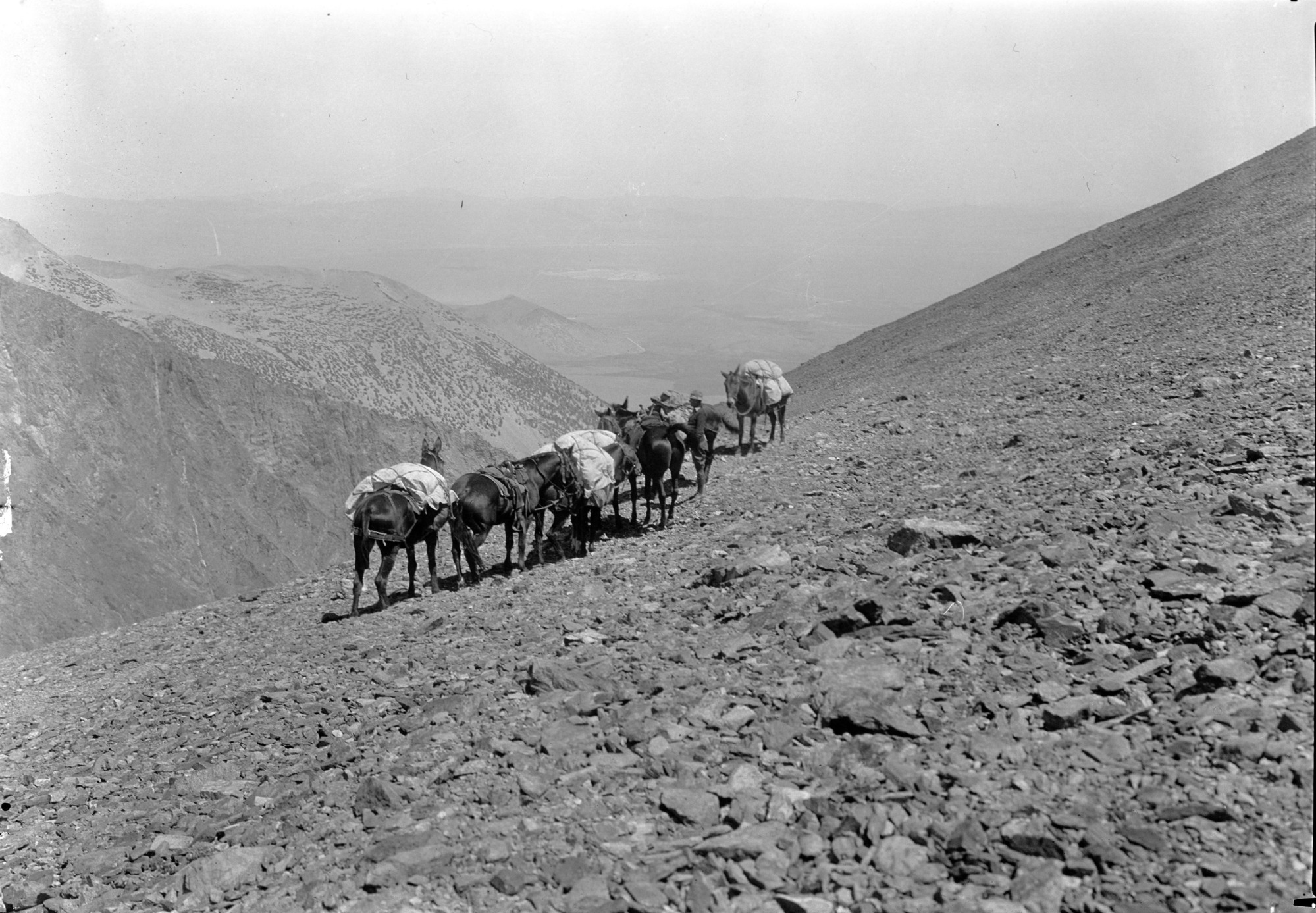 Near top with Mono Lake in distance.