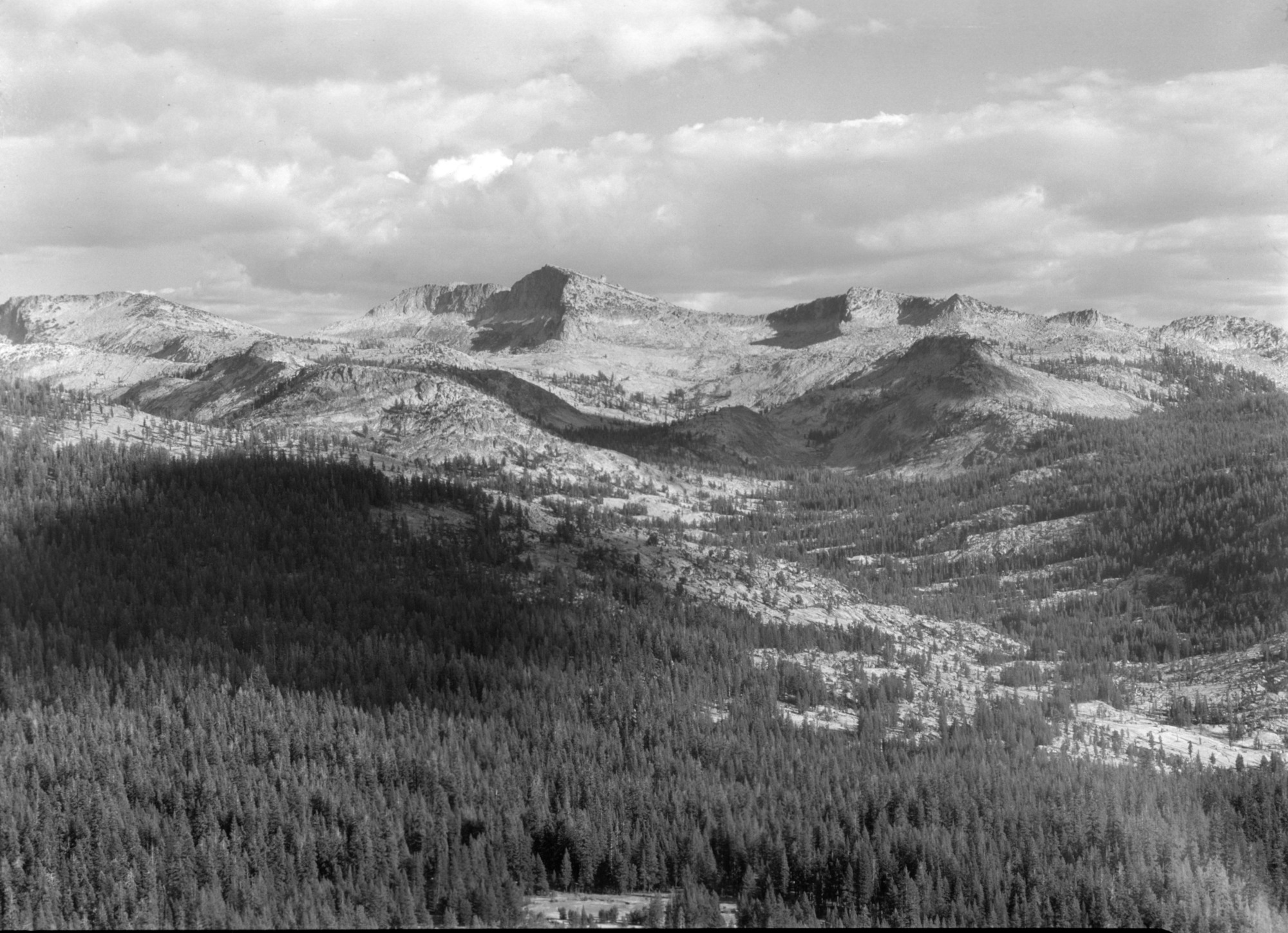 View of Mt. Hoffman from west of Ten Lakes.