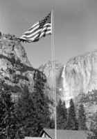 Flag at Yosemite Lodge.