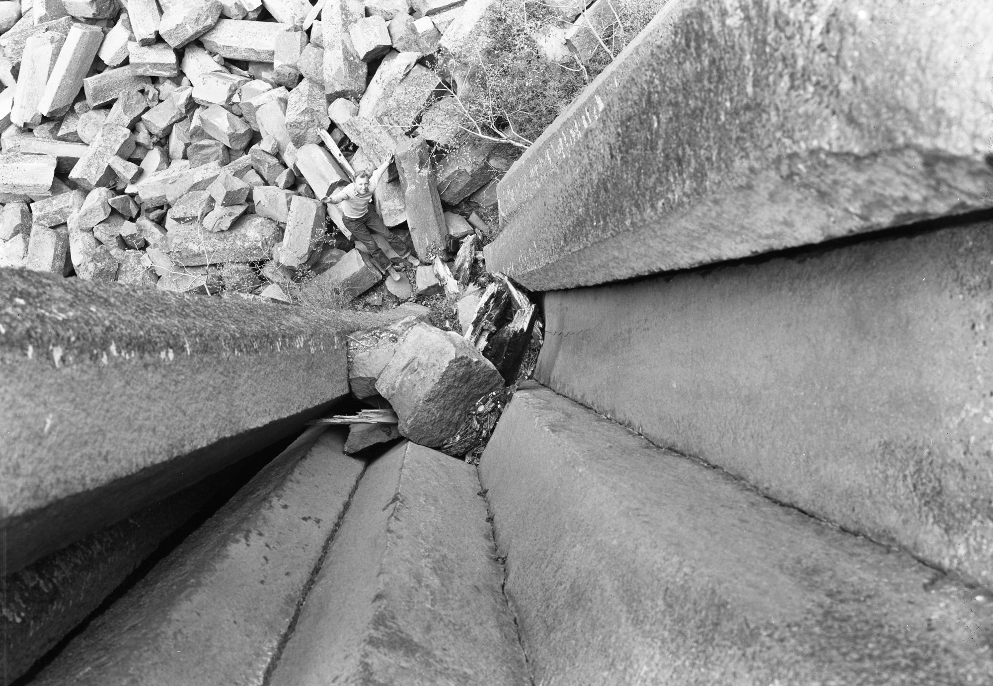Looking down on Devil Postpile.