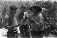 Chris Brown, "Chief Lemee," with KSFO radio staff.