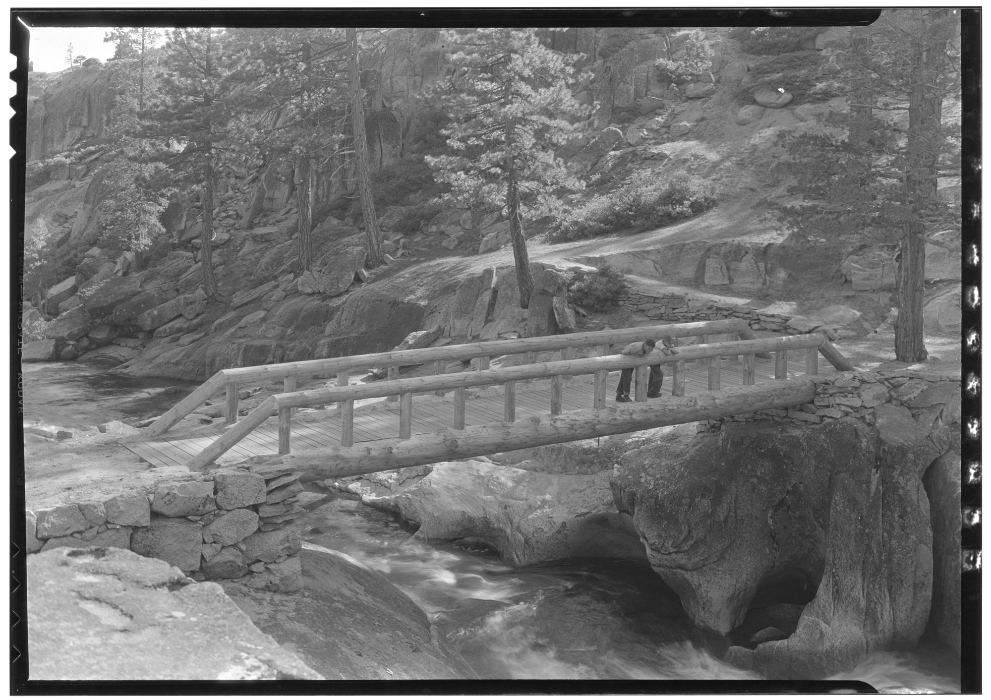 Yosemite Creek Bridge above falls.