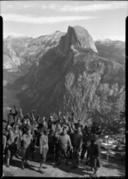 Soldiers of the 30th Field Artillery at Glacier Point.