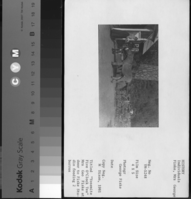Coy Neg.: Michael Dixon, 1981. Titled: "Yosemite Five O'Clock Tea". Mrs. Geo. Fiske at door to Fiske Studio feeding 2 burros.