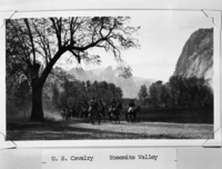 U.S. Cavalry, Yosemite Valley. Copied from an Ansel Adams' Gallery notebook.