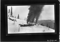 Copy Neg: 2/92, Mike Floyd. Yosemite Lumber shays plowing snow near Chinquapin.