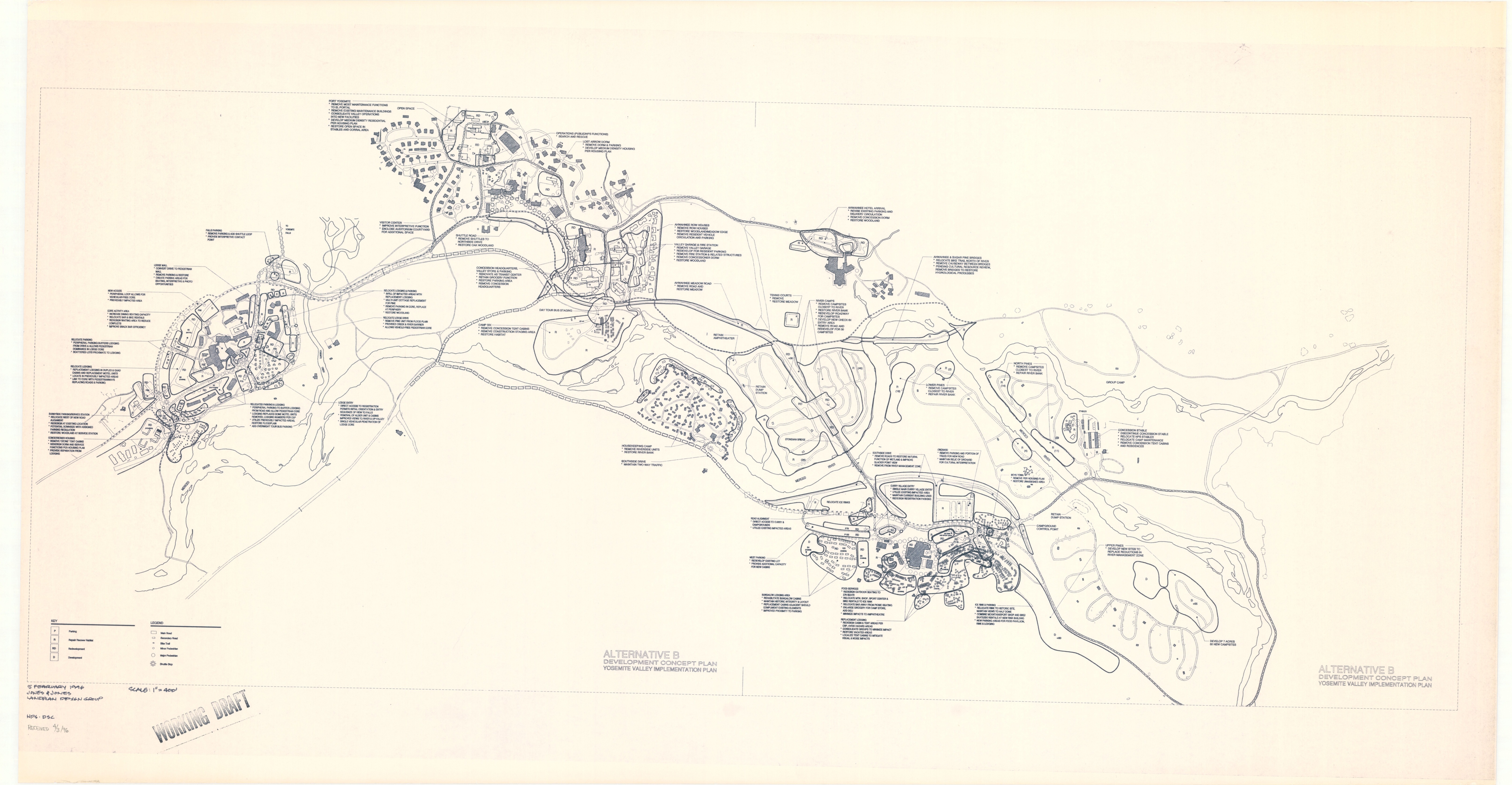 Alternative A Development Concept Plan Yosemite Valley Implementation Plan