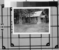 House on the Ahwahnee Meadow. H-110. See also: Y.N.P. Co. binders - 1923. Donated by Audrey Harris.