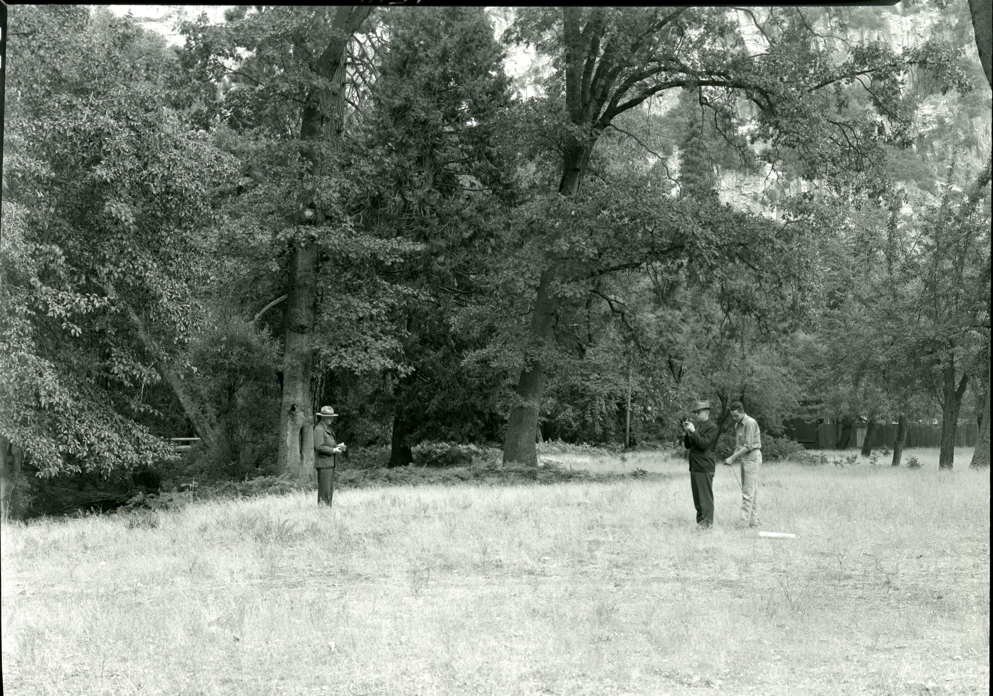 Site of Hutching's cabin. Later site of Sovulewski home site. C.A. Harwell park naturalist. E.C. Smith