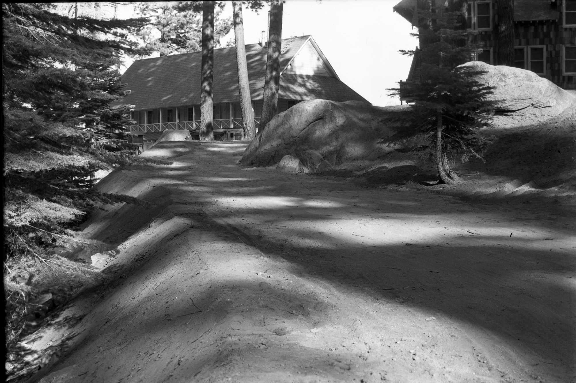 New entrance road to Glacier Point parking area.