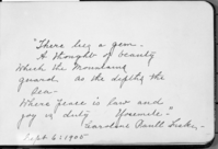 Autograph of Caroline Fiske in the autograph book of Nellie & Dorothy Atkinson. Copied courtesy of Bonnie Douthit. Copied October 1980 by Michael Dixon.