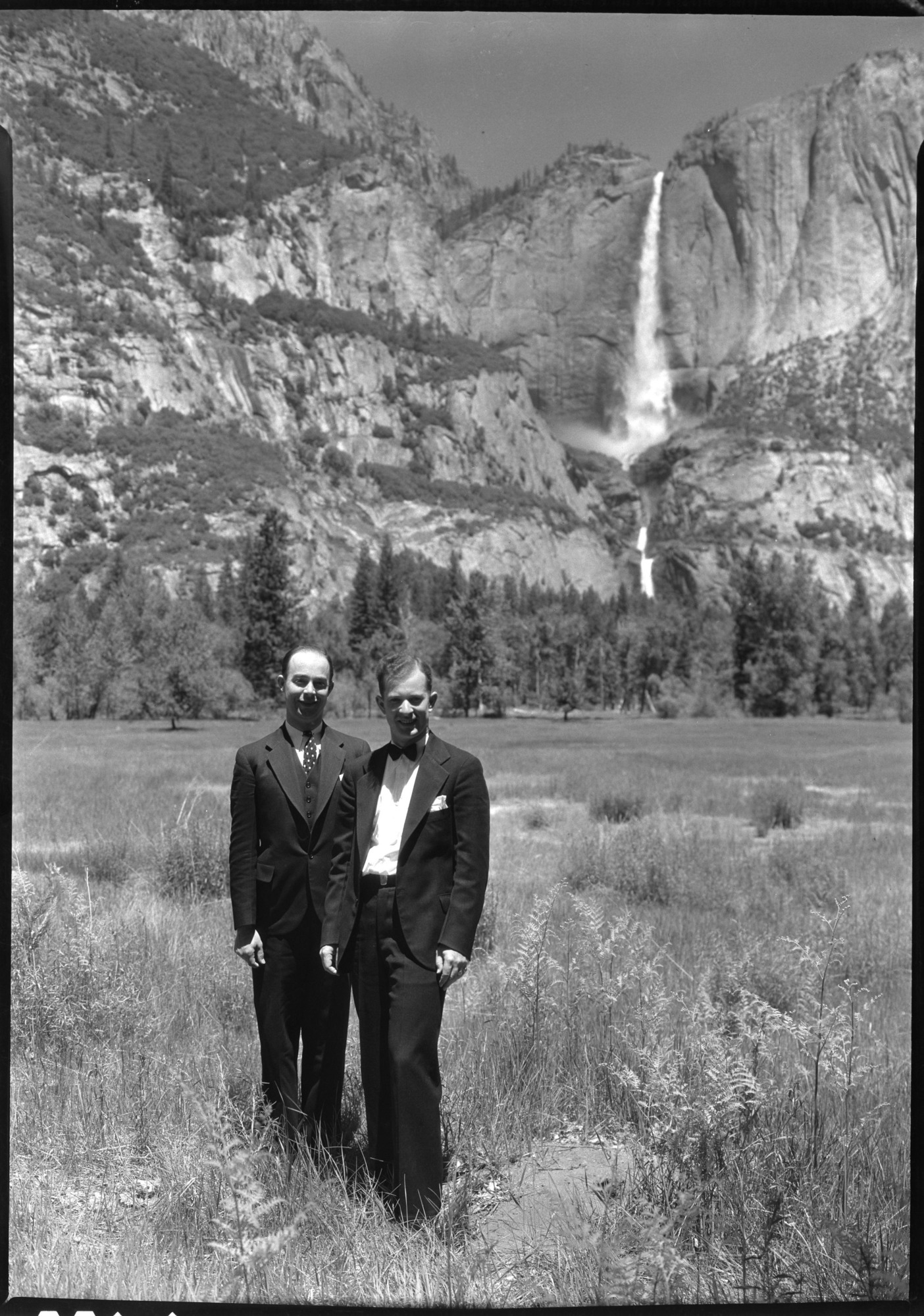 Wooten and Eccleston (auditors) with Yosemite Falls.