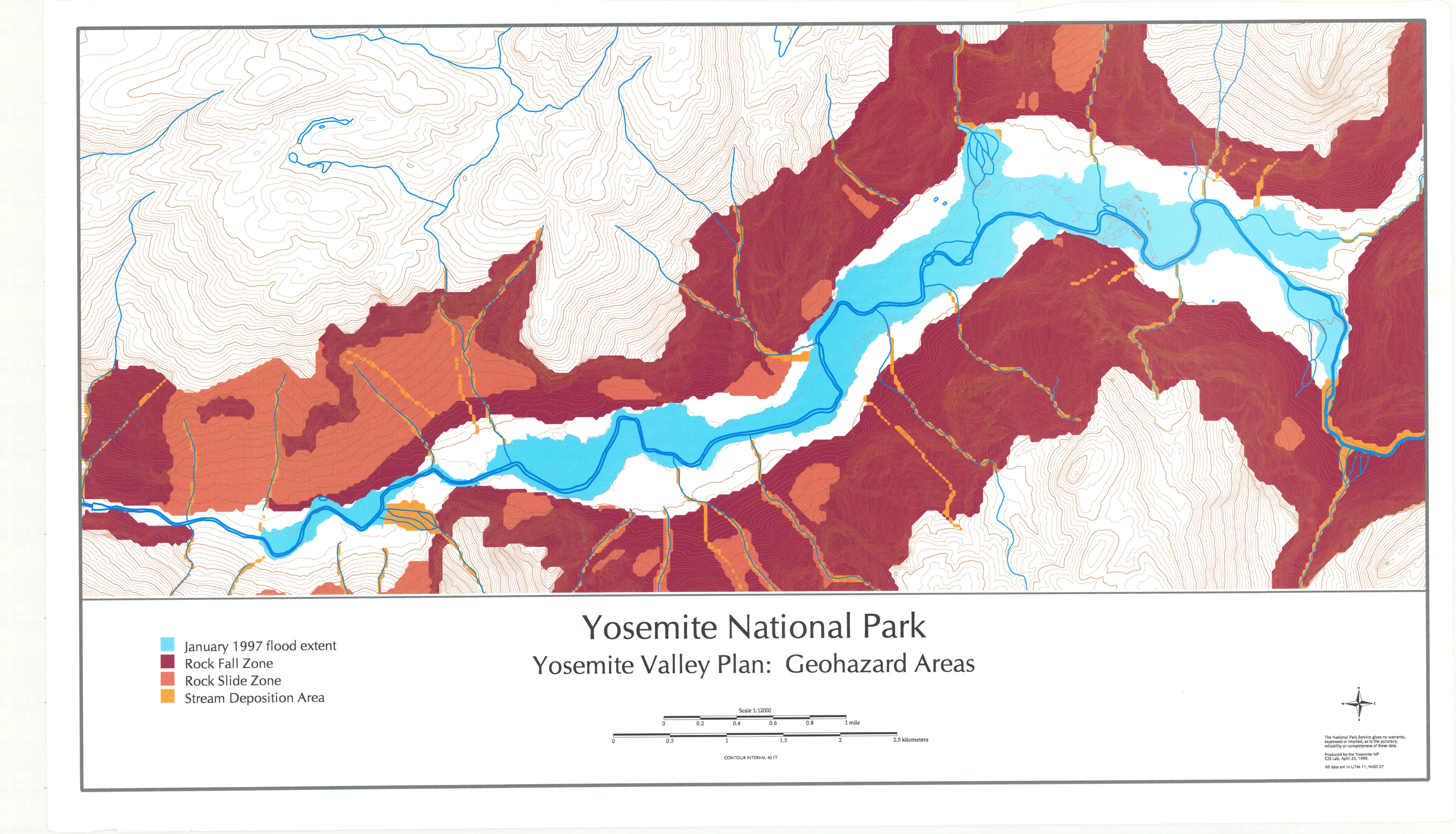 Yosemite National Park Yosemite Valley Plan: Geohazard Areas