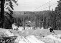 Crowds at Badger Pass and operation of Constam.