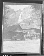 Traffic at old Yosemite Village.