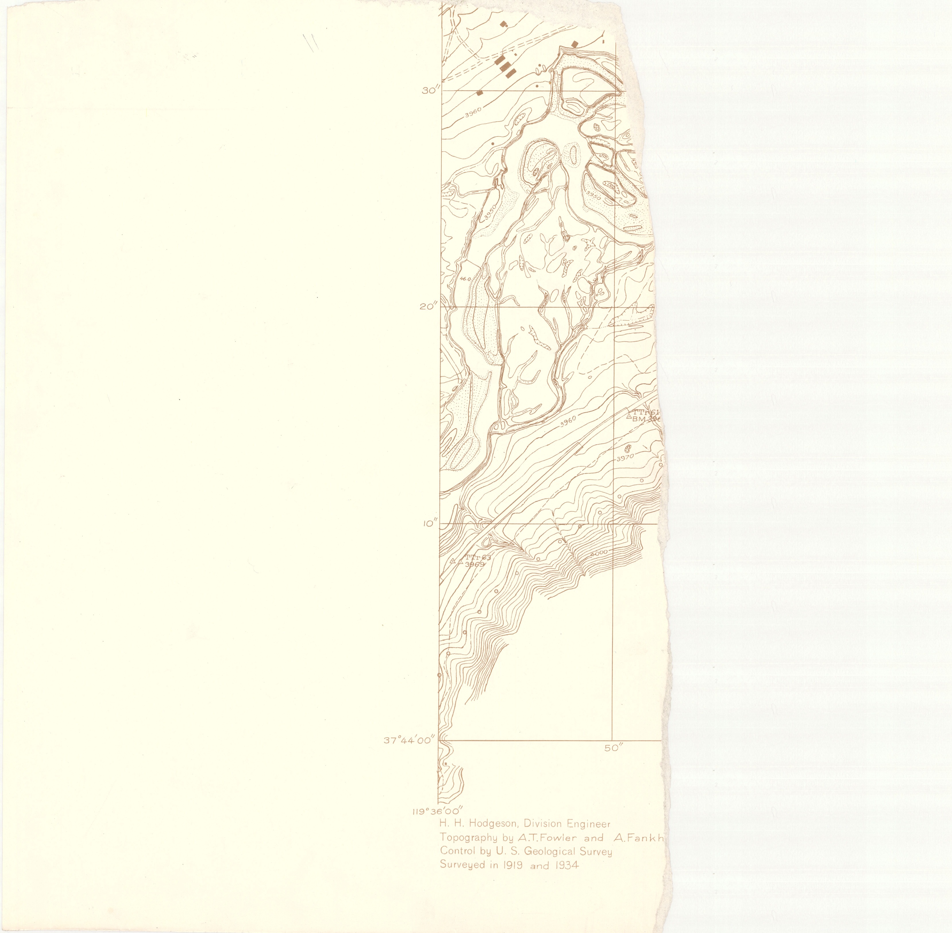 Torn Topographic Map