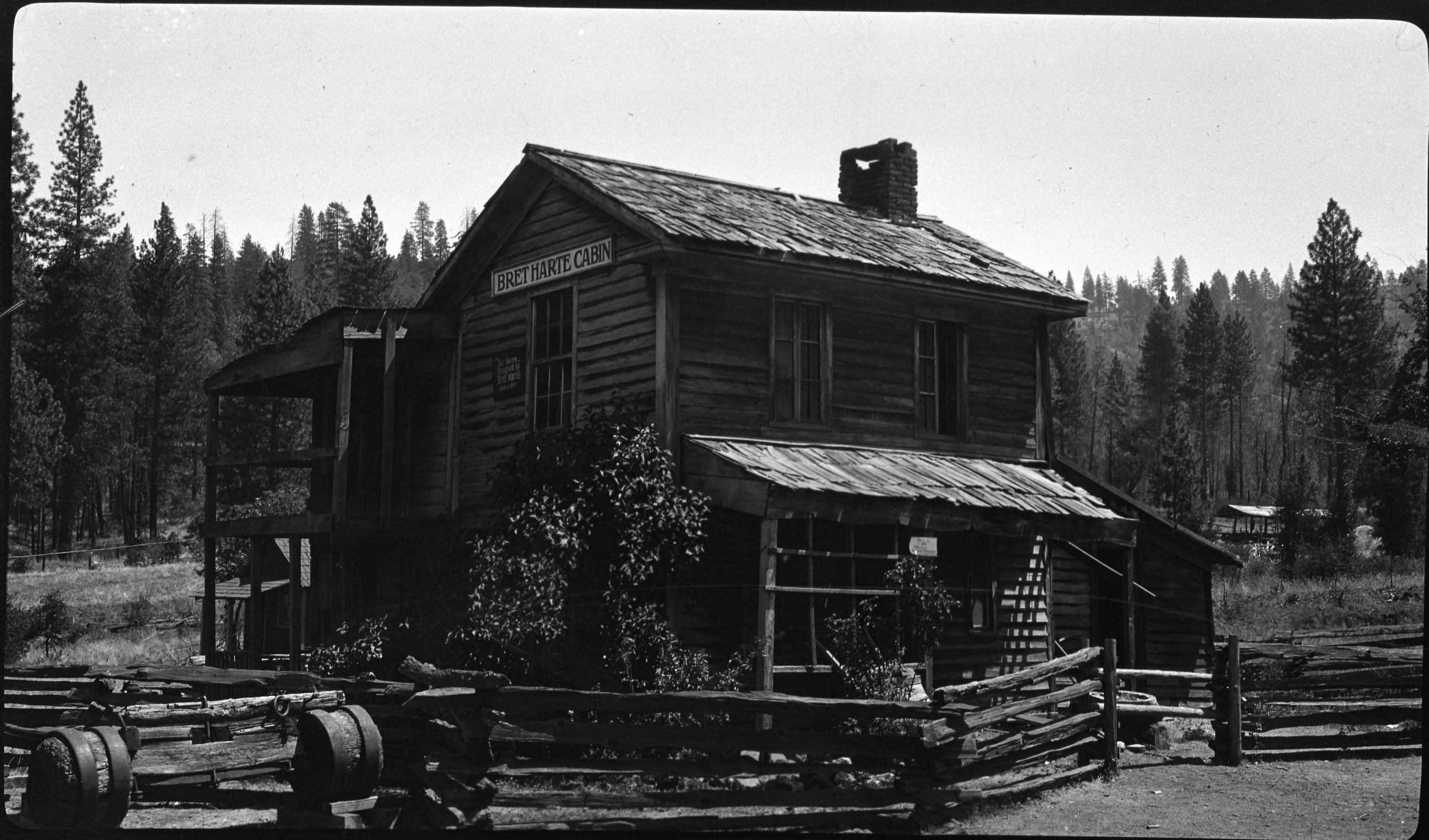 Chaffee and Chamberlain's cabin. (Bret Harte based his short sketch on them titled "Tennessee's Partner"." See also "The Big Oak Flat Road" by Irene Paden & Margaret Sclichtmann.