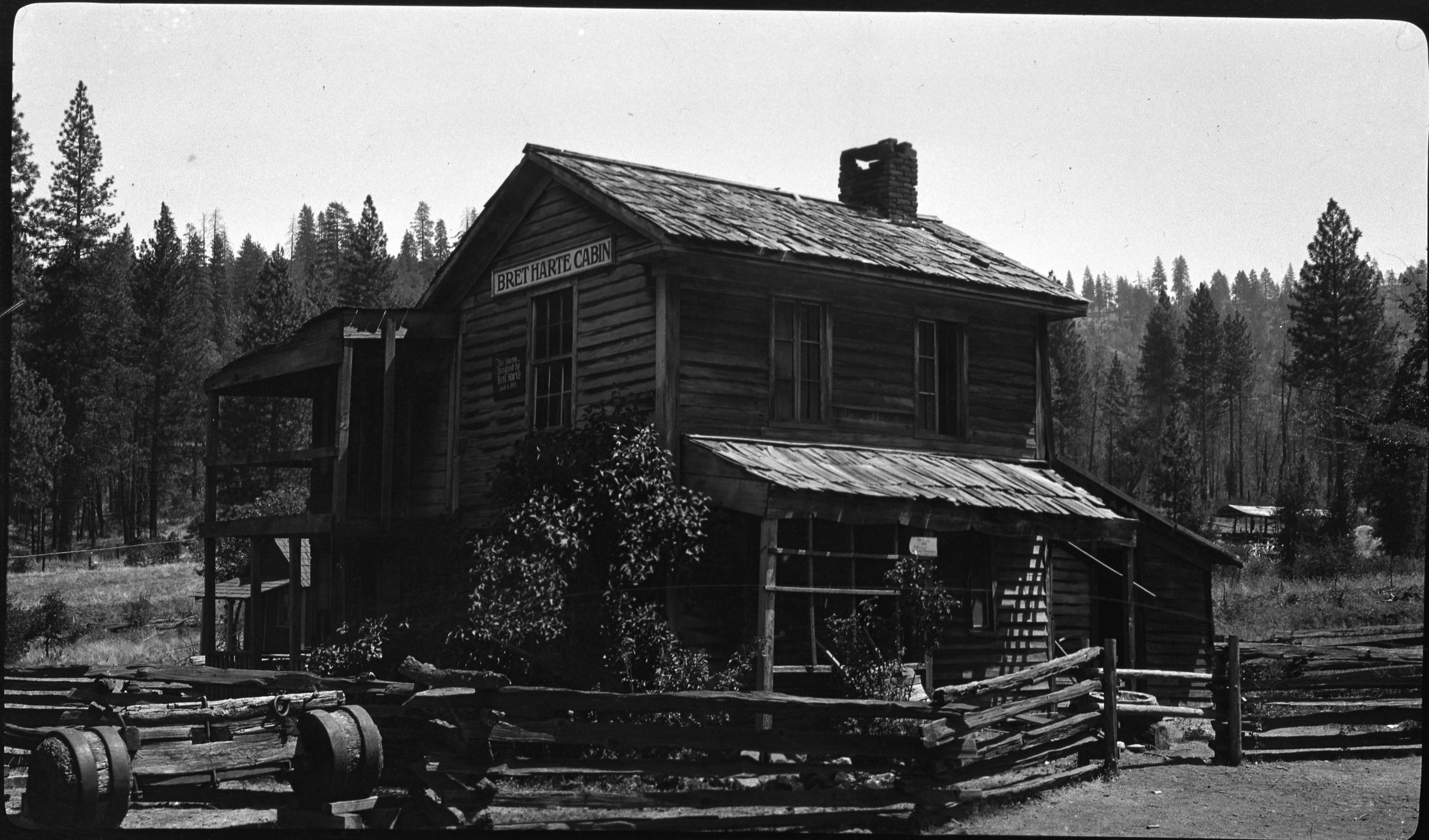 Chaffee and Chamberlain's cabin. (Bret Harte based his short sketch on them titled "Tennessee's Partner"." See also "The Big Oak Flat Road" by Irene Paden & Margaret Sclichtmann.