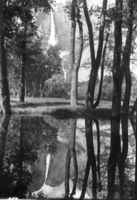 Copy Neg: L. Radanovich, May 1999. Yosemite Falls reflected in water.
