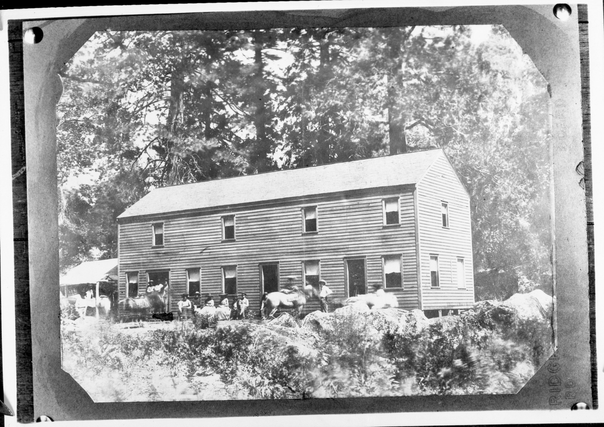 Upper House later conveted to Cedar Cottage. Photocopied by Cather from early photo made in Yosemite by C.L. Weed in 1859. See also RL-12,570 & 13,713. copied by Cather, copied May 22, 1941