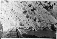 Yosemite Valley R.R. mile post 69 1/2 Below Clearing house mine. Flood damage