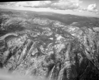 Aerial photograph of flight over park, Ten Lakes Area.