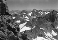 Banner & Ritter Peaks from east of Mt. Lyell