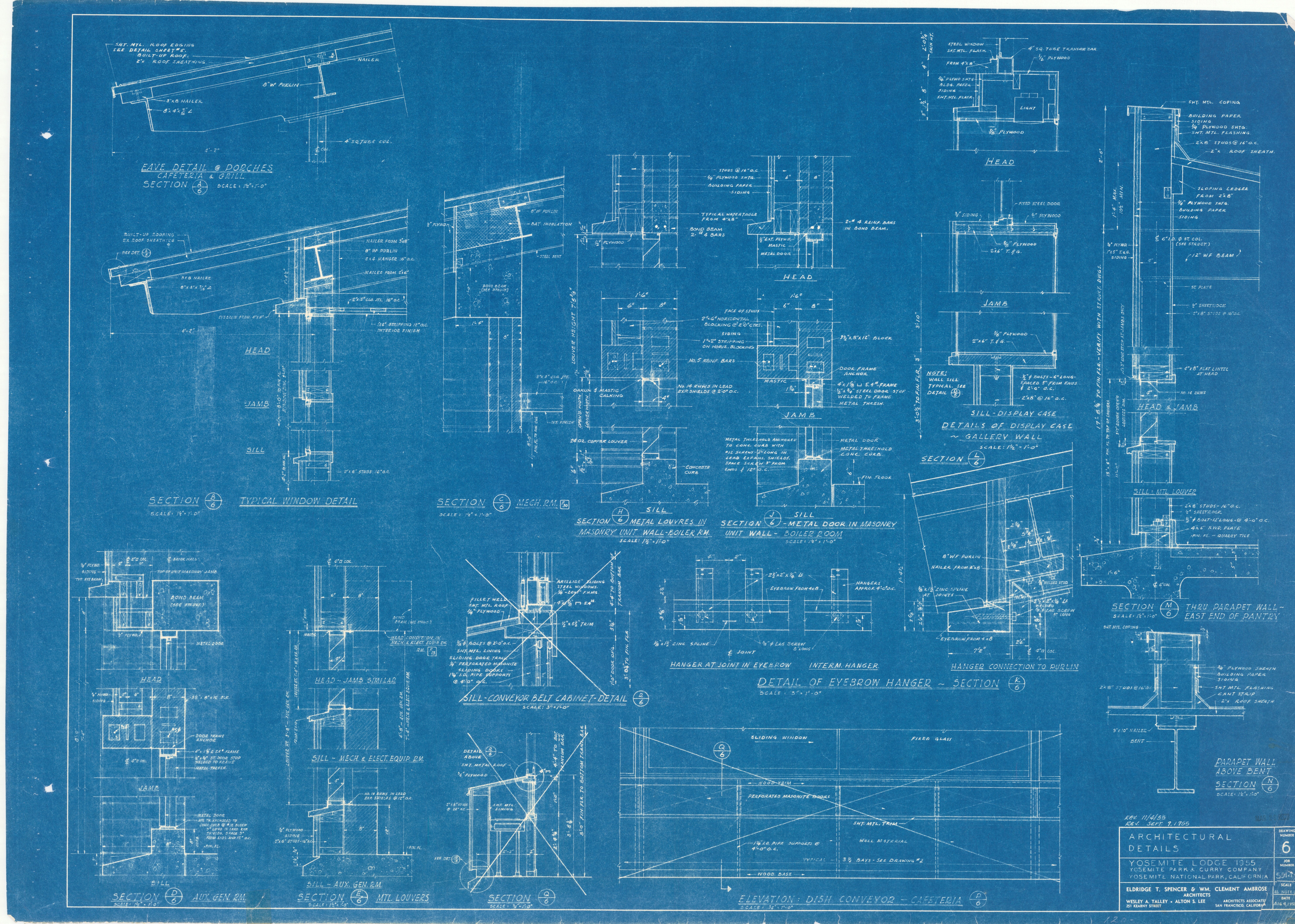 Architectural Details Yosemite Lodge 1955