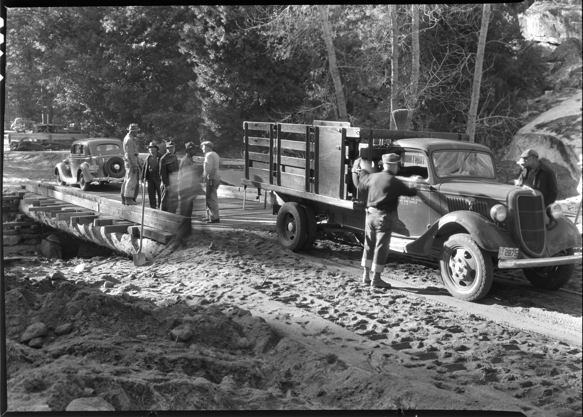 Completed temporary bridge at Cascades.