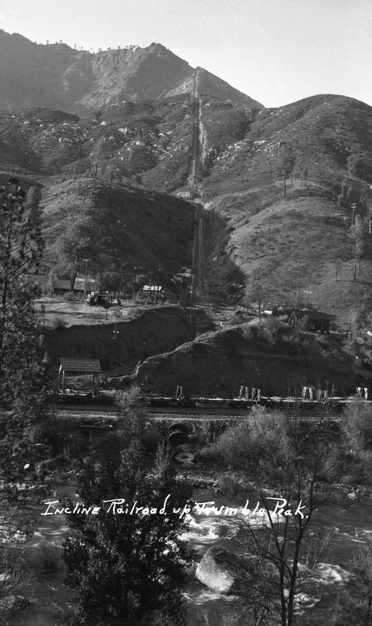 Incline Railroad up Tumble Peak (Merced canyon).