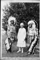 L to R: Herbert Earl Wilson, Mother Curry, & Chief Lemee. Copied by Michael Dixon - July 1981.