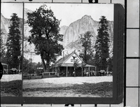 Detail of stereograph (YM-13,012). "The Cosmopolitan. Yosemite Valley, Mariposa Co., Cal. #3024" Pacific Coast Views. Copy Neg: 1985 by Michael Dixon