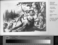Native Americans fighting. Copied from a painting by Palik.